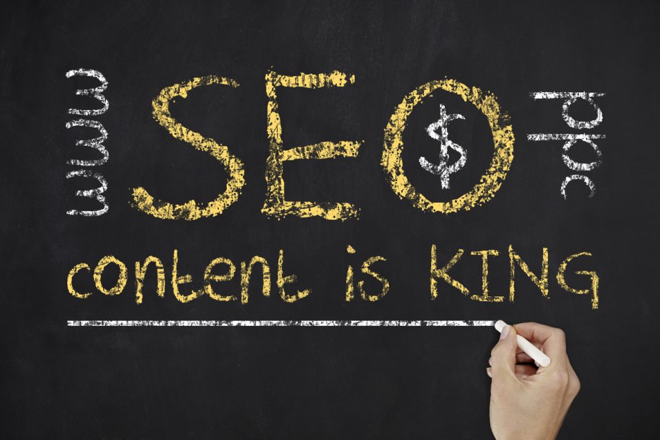 SEO PPC blackboard