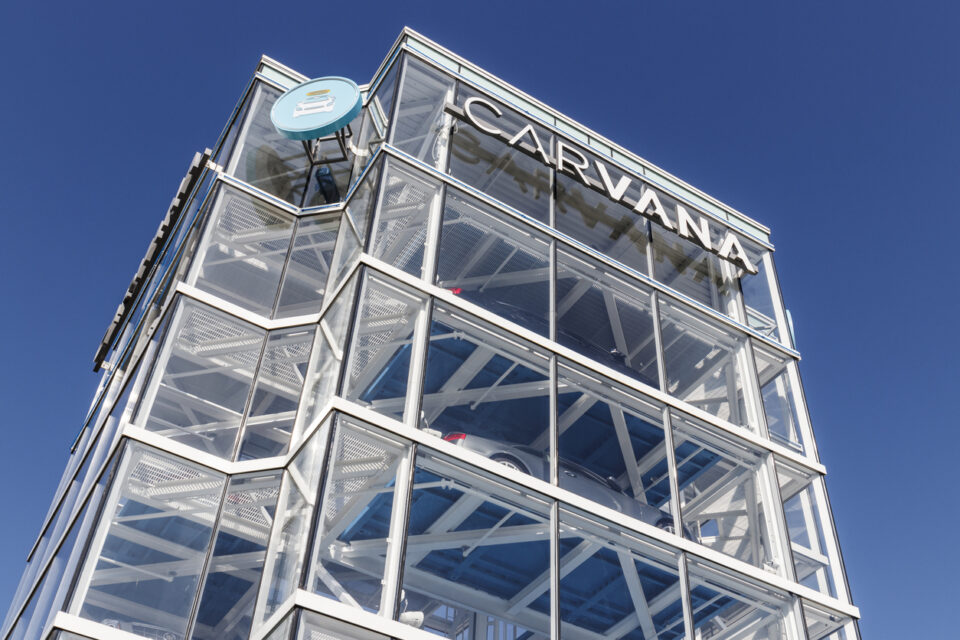 Carvana used car vending machine. Carvana is an online only preowned and used car dealership III